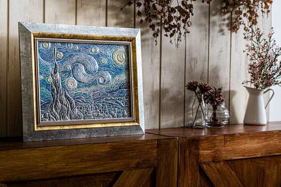 Van Gogh Starry Night Luminescent Relief Puzzle by Backer World (Ready Stock)