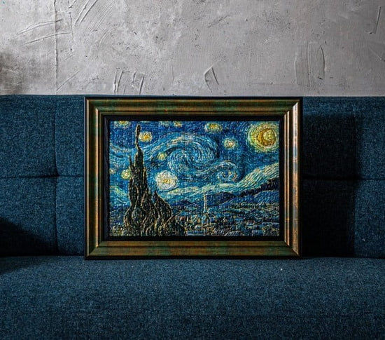 Van Gogh Starry Night Luminescent Relief Puzzle by Backer World (Ready Stock)