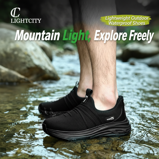 VOBO™ Men's Waterproof Thick-Soled Hiking Shoes (Non-Slip & Height-Increasing)