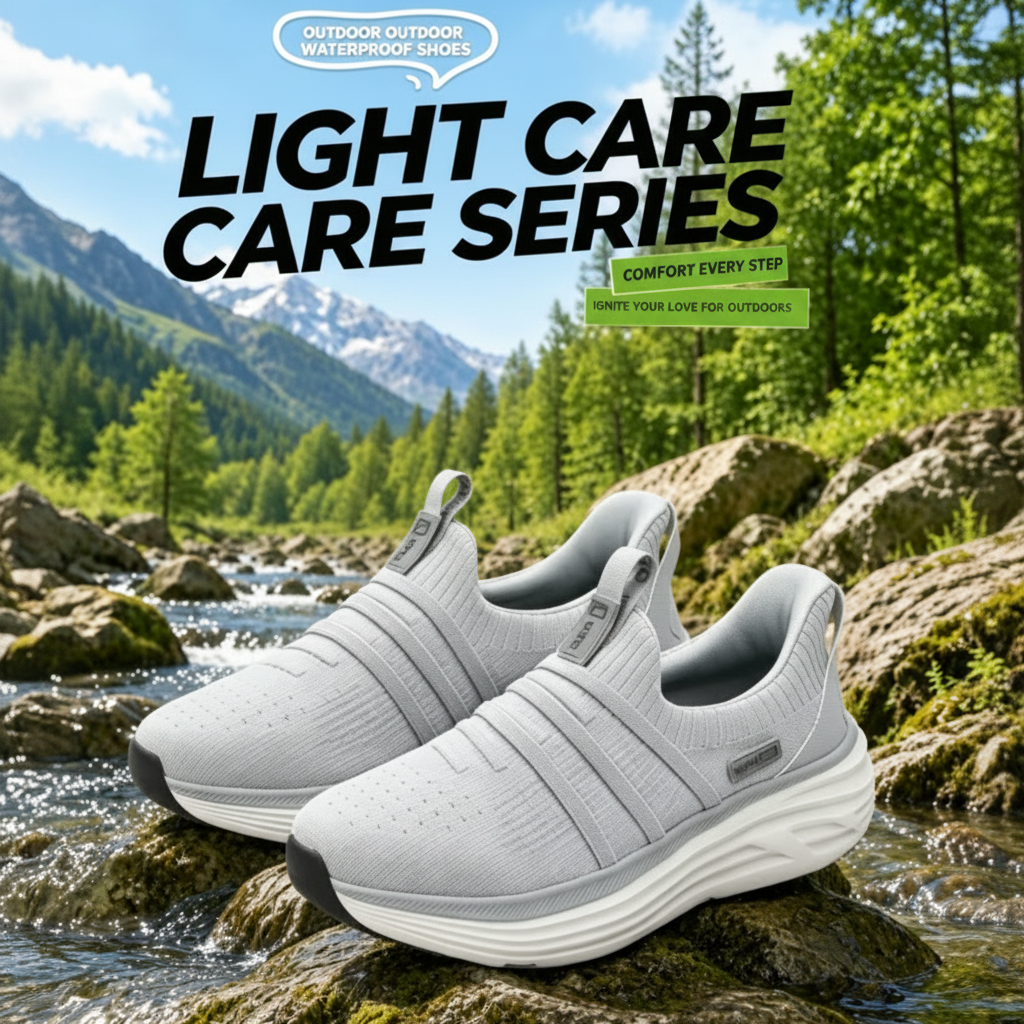 VOBO™ Men's Waterproof Thick-Soled Hiking Shoes (Non-Slip & Height-Increasing)