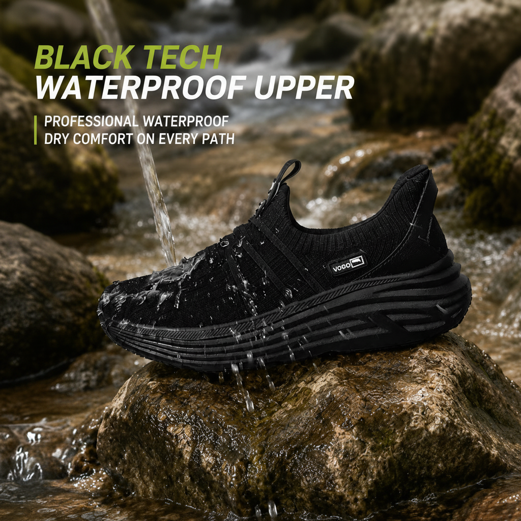 VOBO™ Men's Waterproof Thick-Soled Hiking Shoes (Non-Slip & Height-Increasing)