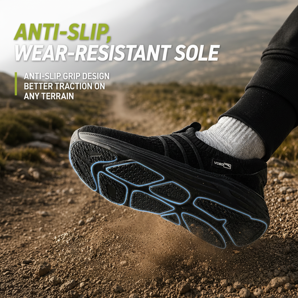 VOBO™ Men's Waterproof Thick-Soled Hiking Shoes (Non-Slip & Height-Increasing)